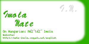 imola mate business card